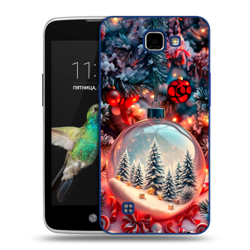 Пластиковый чехол на LG K4 с принтом Новый год Пластиковый чехол на LG K4 с принтом Новый год