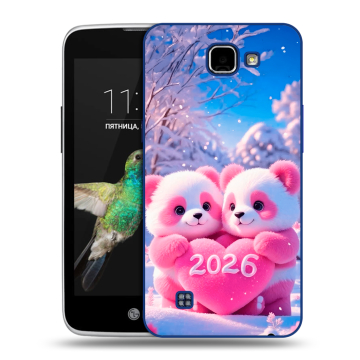 Пластиковый чехол на LG K4 с принтом Новый год Пластиковый чехол на LG K4 с принтом Новый год
