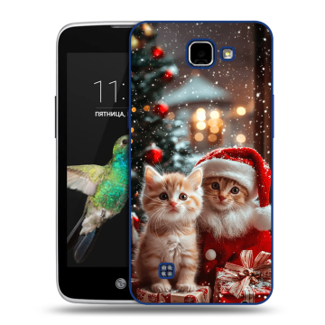 Пластиковый чехол на LG K4 с принтом Новый год Пластиковый чехол на LG K4 с принтом Новый год