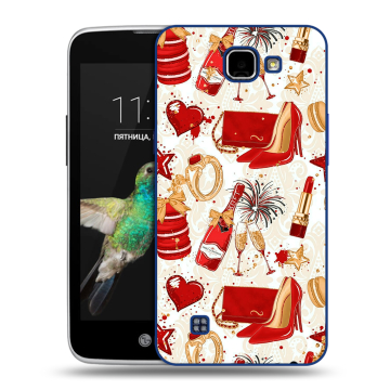 Пластиковый чехол на LG K4 с принтом Новый год Пластиковый чехол на LG K4 с принтом Новый год