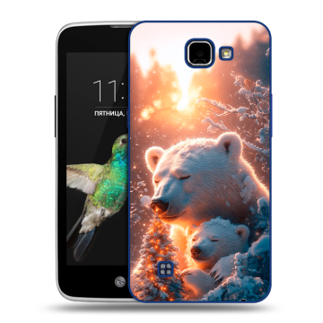 Пластиковый чехол на LG K4 с принтом Новый год Пластиковый чехол на LG K4 с принтом Новый год