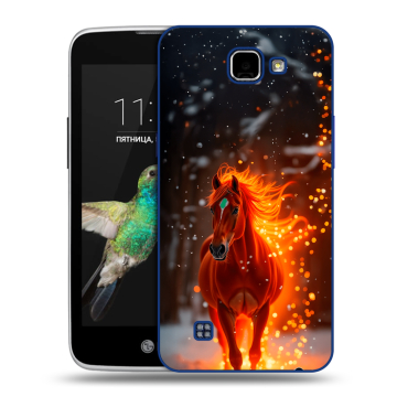 Пластиковый чехол на LG K4 с принтом Новый год Пластиковый чехол на LG K4 с принтом Новый год
