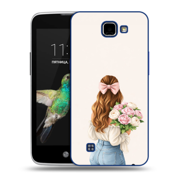 Пластиковый чехол на LG K4 с принтом женский