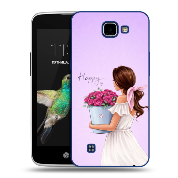 Пластиковый чехол на LG K4 с принтом женский