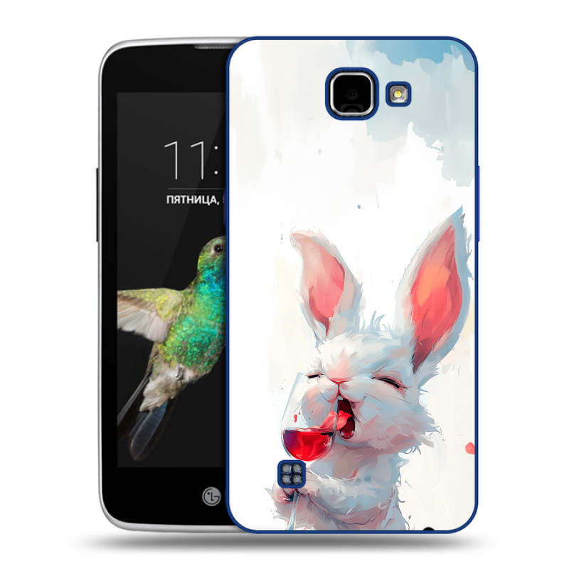 Пластиковый чехол на LG K4 с принтом кролик зайчик Пластиковый чехол на LG K4 с принтом кролик зайчик