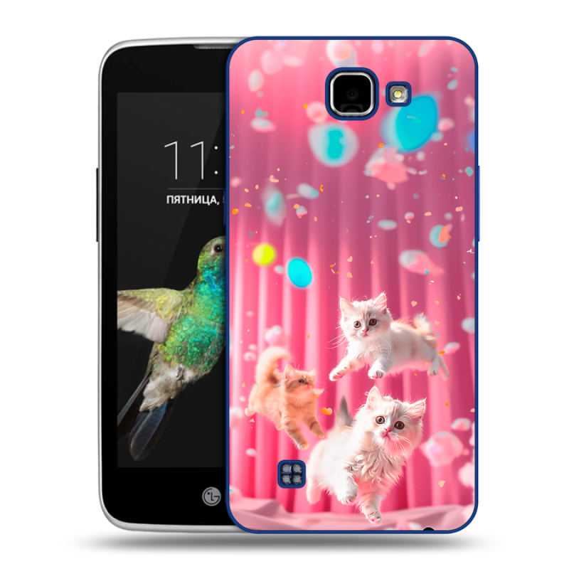 Пластиковый чехол на LG K4 с принтом милые котики Пластиковый чехол на LG K4 с принтом милые котики