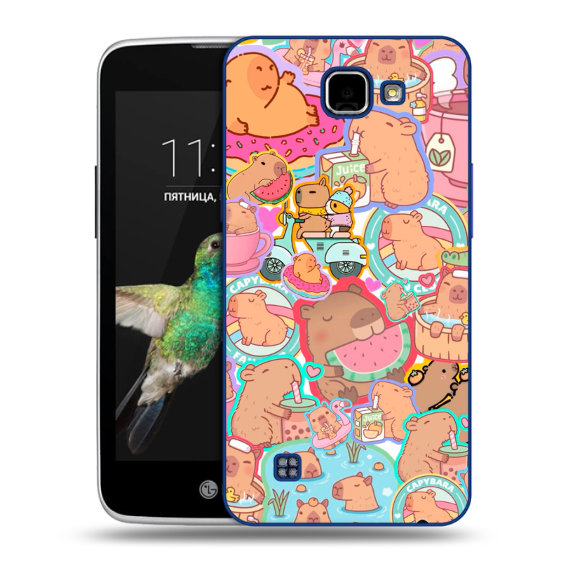 Пластиковый чехол на LG K4 с принтом капибары Пластиковый чехол на LG K4 с принтом капибары