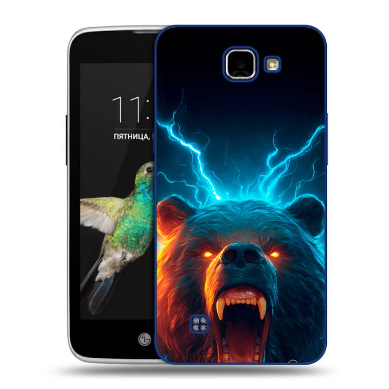 Пластиковый чехол на LG K4 с принтом Медведь Пластиковый чехол на LG K4 с принтом Медведь