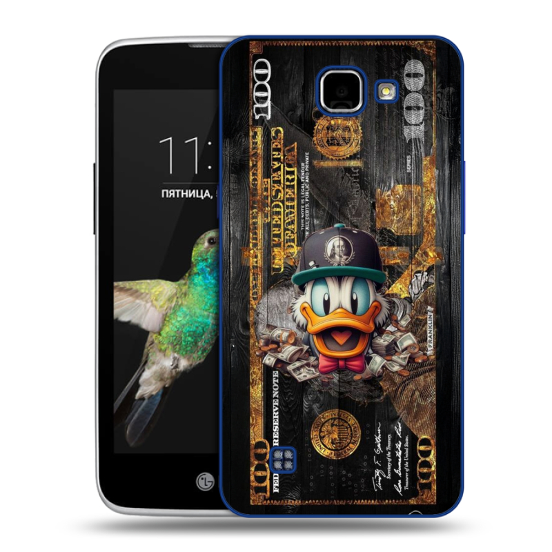 Пластиковый чехол на LG K4 с принтом Дональд Дак Доллар Пластиковый чехол на LG K4 с принтом Дональд Дак Доллар