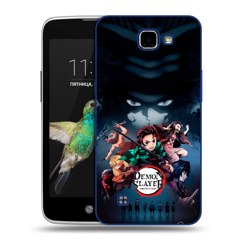 Пластиковый чехол на LG K4 с принтом Demon Slayer Клинок рассекающий демонов Пластиковый чехол на LG K4 с принтом Demon Slayer Клинок рассекающий демонов