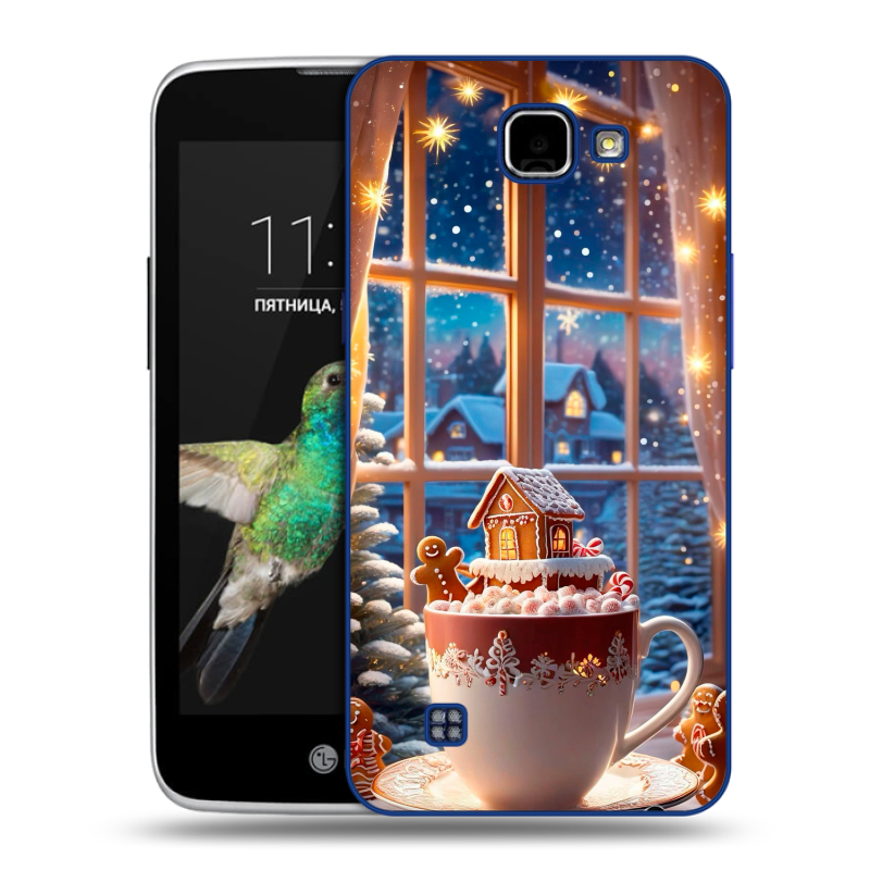 Пластиковый чехол на LG K4 с принтом Новый год Пластиковый чехол на LG K4 с принтом Новый год