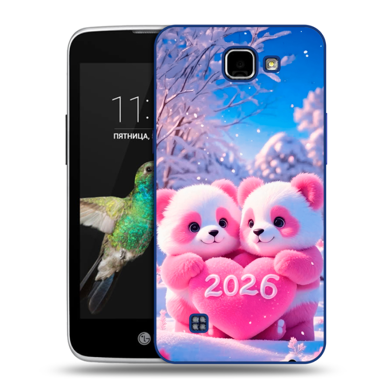 Пластиковый чехол на LG K4 с принтом Новый год Пластиковый чехол на LG K4 с принтом Новый год