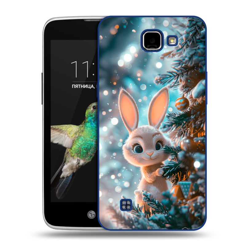 Пластиковый чехол на LG K4 с принтом Новый год Пластиковый чехол на LG K4 с принтом Новый год