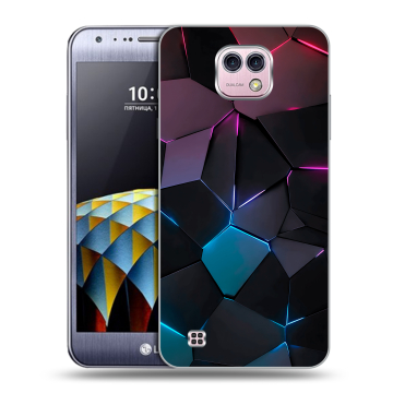 Силиконовый чехол на LG X cam с принтом Геометрия неона Силиконовый чехол на LG X cam с принтом Геометрия неона