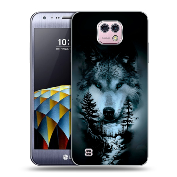 Силиконовый чехол на LG X cam с принтом Лесной волк Силиконовый чехол на LG X cam с принтом Лесной волк