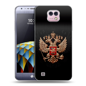 Силиконовый чехол на LG X cam с принтом Герб России Силиконовый чехол на LG X cam с принтом Герб России