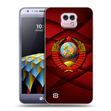 Силиконовый чехол на LG X cam с принтом Герб СССР Силиконовый чехол на LG X cam с принтом Герб СССР