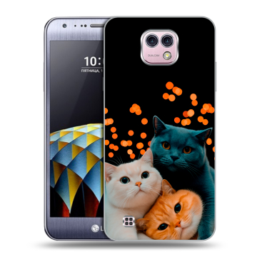 Силиконовый чехол на LG X cam с принтом Кошки Силиконовый чехол на LG X cam с принтом Кошки