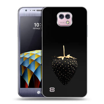 Силиконовый чехол на LG X cam с принтом Черная клубника Силиконовый чехол на LG X cam с принтом Черная клубника
