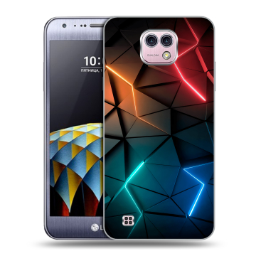 Силиконовый чехол на LG X cam с принтом Абстракция неон Силиконовый чехол на LG X cam с принтом Абстракция неон