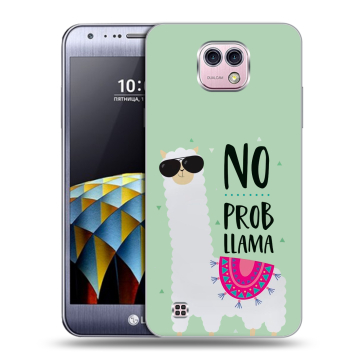 Силиконовый чехол на LG X cam с принтом Лама Силиконовый чехол на LG X cam с принтом Лама