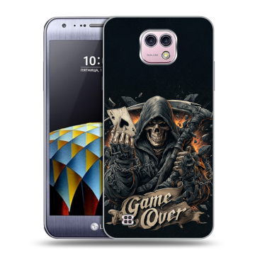 Силиконовый чехол на LG X cam с принтом Скелет карты Силиконовый чехол на LG X cam с принтом Скелет карты