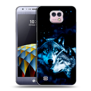 Силиконовый чехол на LG X cam с принтом Волки Силиконовый чехол на LG X cam с принтом Волки