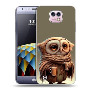 Силиконовый чехол на LG X cam с принтом Сова Силиконовый чехол на LG X cam с принтом Сова