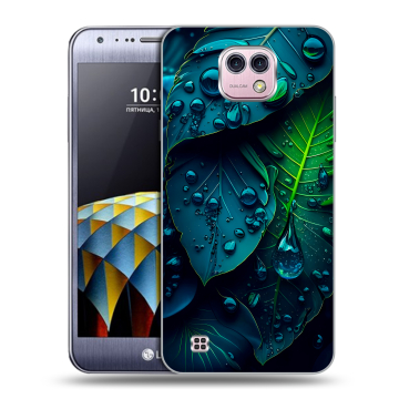 Силиконовый чехол на LG X cam с принтом Листья Силиконовый чехол на LG X cam с принтом Листья
