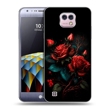 Силиконовый чехол на LG X cam с принтом Розы красные Силиконовый чехол на LG X cam с принтом Розы красные