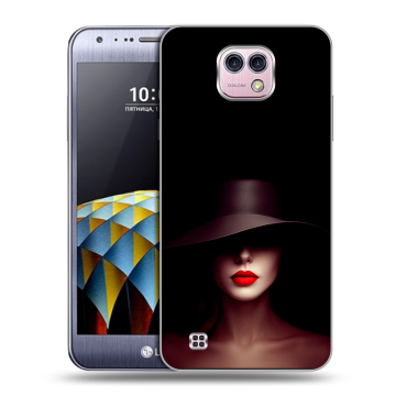 Силиконовый чехол на LG X cam с принтом Девушка в шляпе Силиконовый чехол на LG X cam с принтом Девушка в шляпе