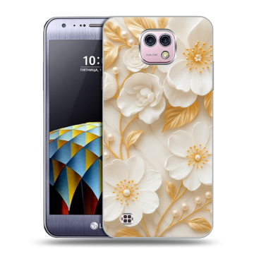 Силиконовый чехол на LG X cam с принтом Цветы Силиконовый чехол на LG X cam с принтом Цветы