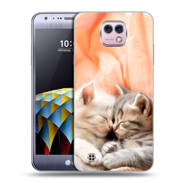 Силиконовый чехол на LG X cam с принтом Котята