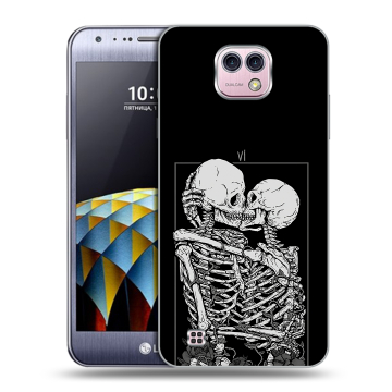 Силиконовый чехол на LG X cam с принтом Поцелуй скелетов Силиконовый чехол на LG X cam с принтом Поцелуй скелетов