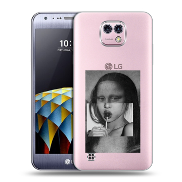 Силиконовый чехол на LG X cam с принтом Мона Лиза
