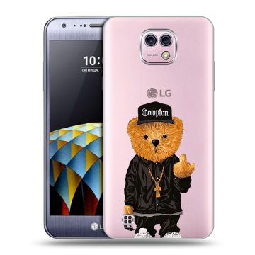 Силиконовый чехол на LG X cam с принтом Плюшевый медведь