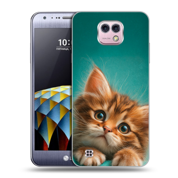 Силиконовый чехол на LG X cam с принтом котенок Силиконовый чехол на LG X cam с принтом котенок