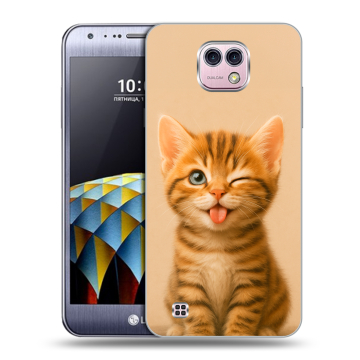 Силиконовый чехол на LG X cam с принтом котенок Силиконовый чехол на LG X cam с принтом котенок