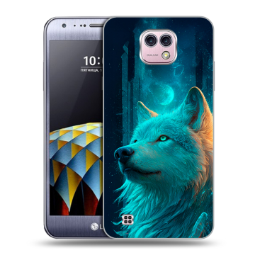 Силиконовый чехол на LG X cam с принтом бабочки саккура