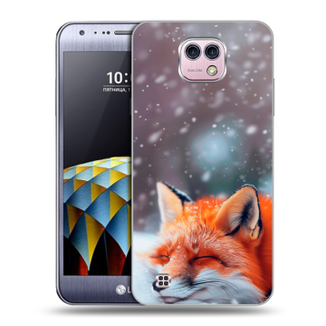 Силиконовый чехол на LG X cam с принтом лиса