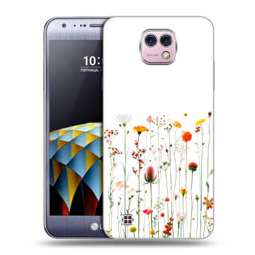 Силиконовый чехол на LG X cam с принтом цветы