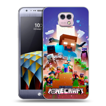 Силиконовый чехол на LG X cam с принтом Майнкрафт Minecraft Силиконовый чехол на LG X cam с принтом Майнкрафт Minecraft
