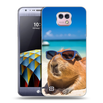 Силиконовый чехол на LG X cam с принтом Капибара Силиконовый чехол на LG X cam с принтом Капибара