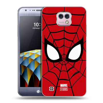 Силиконовый чехол на LG X cam с принтом человек паук spiderman Силиконовый чехол на LG X cam с принтом человек паук spiderman