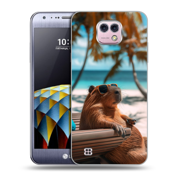 Силиконовый чехол на LG X cam с принтом Капибара Силиконовый чехол на LG X cam с принтом Капибара