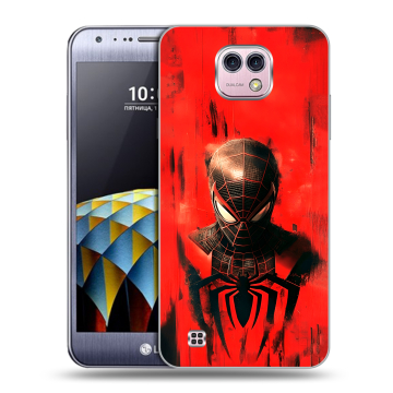 Силиконовый чехол на LG X cam с принтом человек паук spiderman Силиконовый чехол на LG X cam с принтом человек паук spiderman