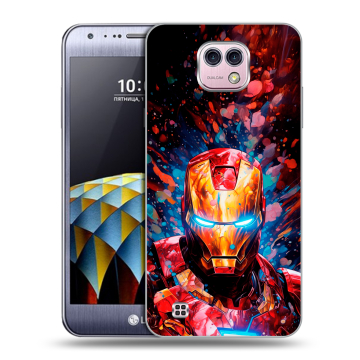 Силиконовый чехол на LG X cam с принтом Железный человек Ironman Силиконовый чехол на LG X cam с принтом Железный человек Ironman