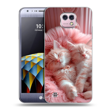 Силиконовый чехол на LG X cam с принтом котята котики Силиконовый чехол на LG X cam с принтом котята котики
