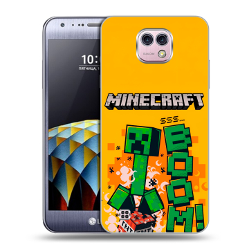 Силиконовый чехол на LG X cam с принтом Майнкрафт Minecraft Силиконовый чехол на LG X cam с принтом Майнкрафт Minecraft