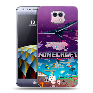 Силиконовый чехол на LG X cam с принтом Майнкрафт Minecraft Силиконовый чехол на LG X cam с принтом Майнкрафт Minecraft